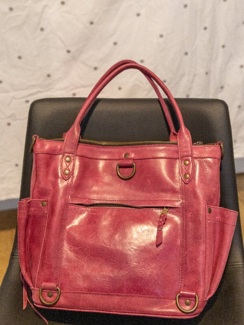 Pink Leather Nena & Co The Perfect Bag - Medium (TMPB) Mexico Collection - Picture 4 of 4
